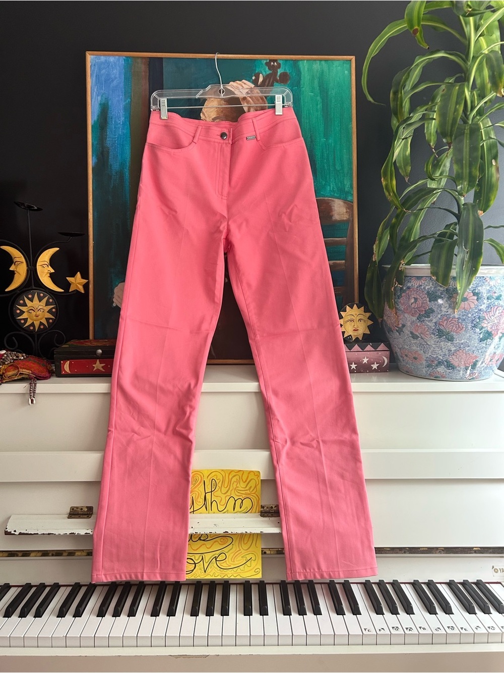 Mode de Vie Pink Straight Leg Stretch Pants Women’s Size 8 Y2K